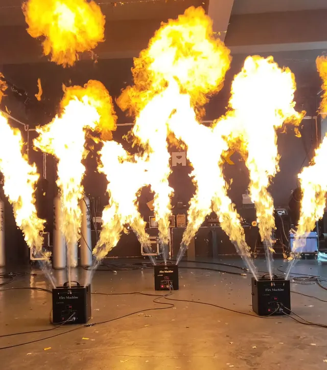 Flame Machine — 3 Heads — Click & Fire event services, Crete