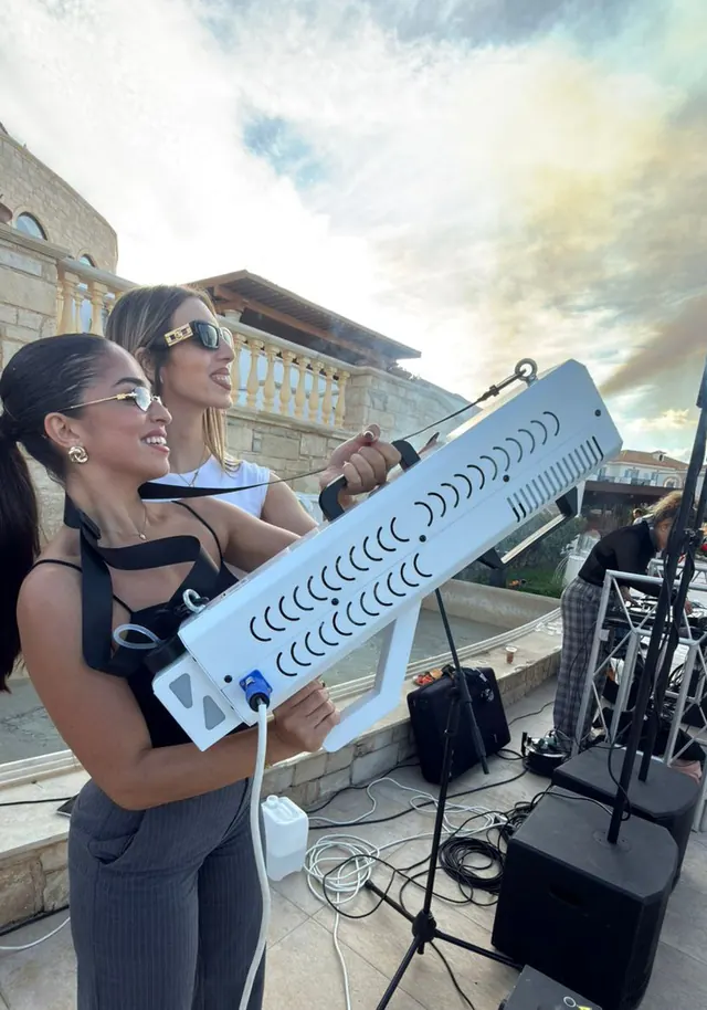 Smoke RGB LED Machine Gun — Click & Fire event services, Crete